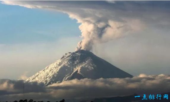 科多伯西火山，厄瓜多尔（近似高度：19,347英尺）