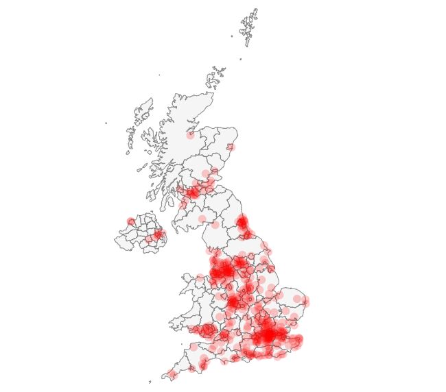 英国人口分布图