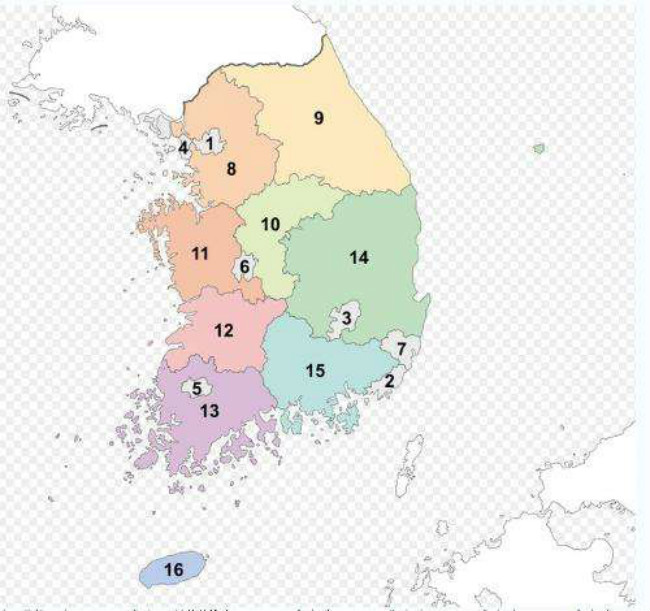 韩国人口分布图