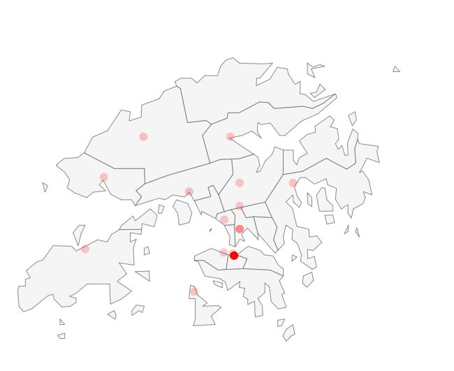 中国香港人口分布图